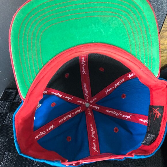Young & Reckless Los Angeles Blue/Red Snapback Hat Adjustable - Picture 6 of 6